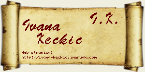 Ivana Kečkić vizit kartica